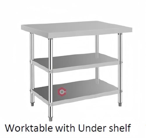 WORK TABLE WITH UNDERSHELF